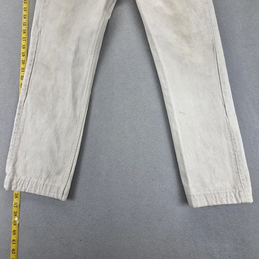 Vintage Levis 501 Jeans Mens‎ Beige Straight Made In USA Button Fly Fits 28x28